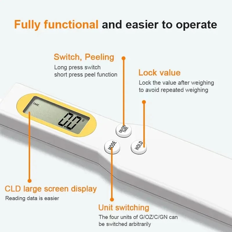 Portable Digital Kitchen Measuring Spoon