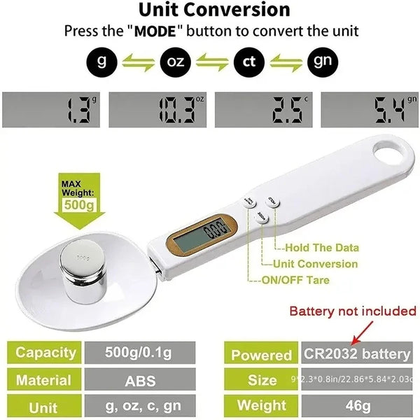 Portable Digital Kitchen Measuring Spoon