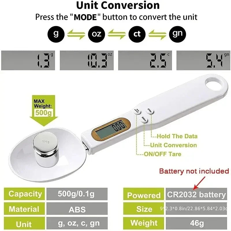 Portable Digital Kitchen Measuring Spoon